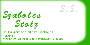 szabolcs stolz business card